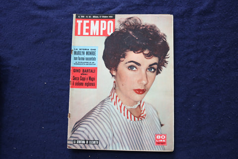 1955 OCTOBER TEMPO MAGAZINE - ELIZABETH TAYLOR COVER - E 23453