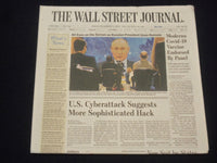 2020 DECEMBER 18 THE WALL STREET JOURNAL NEWSPAPER -FDA APPROVES MODERNA VACCINE