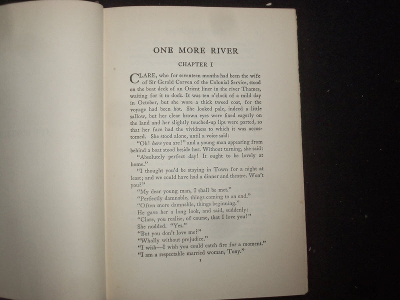 1933 ONE MORE RIVER HARDCOVER BOOK BY JOHN GALSWORTHY - KD 9231