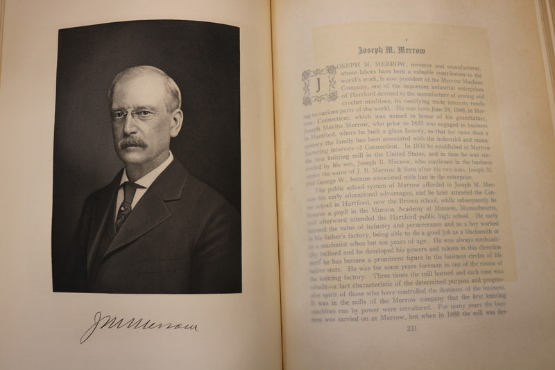 1928 HISTORY OF HARTFORD COUNTY, CONNECTICUT VOLUME - DELUXE - KD 3351D