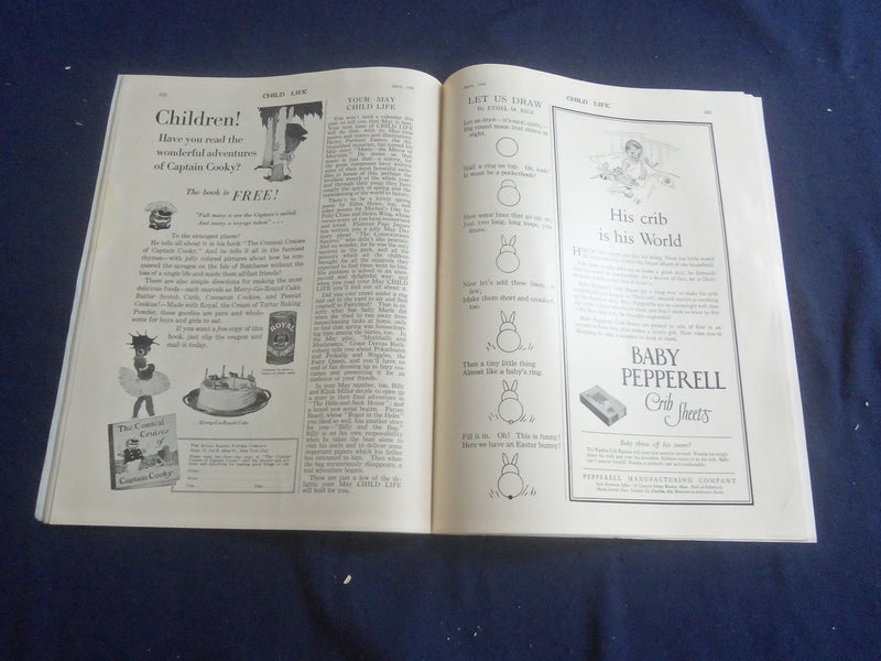 1928 APRIL CHILD LIFE MAGAZINE - GREAT ILLUSTRATED COVER - SP 6749M