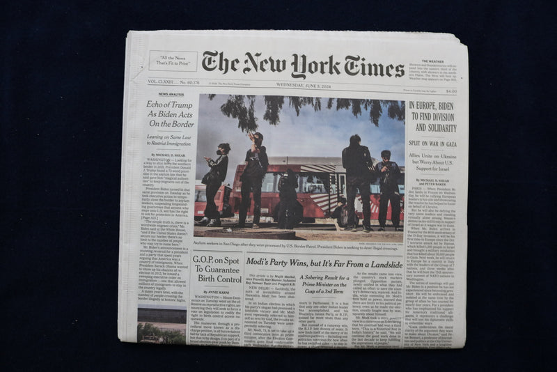2024 JUNE 5 NEW YORK TIMES - IN EUROPE, BIDEN TO FIND DIVISON AND SOLIDARITY