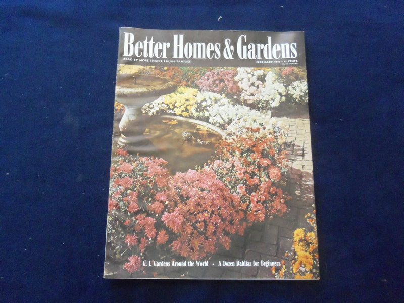 1945 FEBRUARY BETTER HOMES & GARDENS MAGAZINE -COCA-COLA AD BACK COVER- SP 6118E