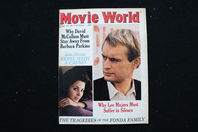 1967 MAY MOVIE WORLD MAGAZINE - DAVID MCCALLUM COVER - E 25738