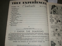 1936 OCTOBER TRUE EXPERIENCES MAGAZINE - GEORGIA WARREN COVER - SP 7197