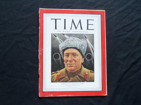 1944 MARCH 20 TIME MAGAZINE - NIKOLAI VORONOV, RED ARTILLERY CHIEF - T 908