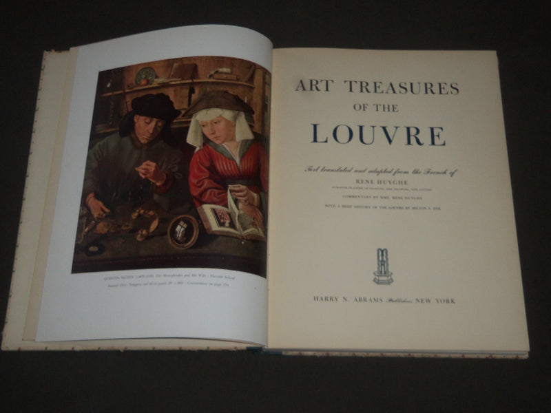 1951 ART TREASURES OF THE LOUVRE BY RENE HUYGHE HARDCOVER BOOK - KD 4022
