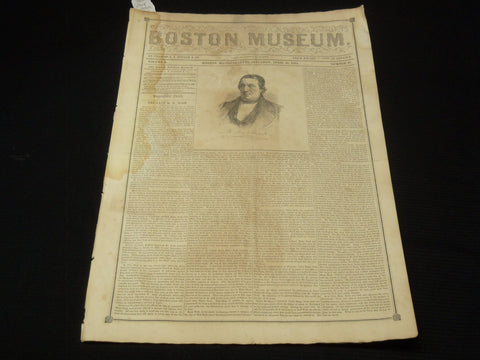 1851 APRIL 26 BOSTON MUSEUM NEWSPAPER - HOUSE OF SEVEN GABLES -M. NOAH - NP 9026