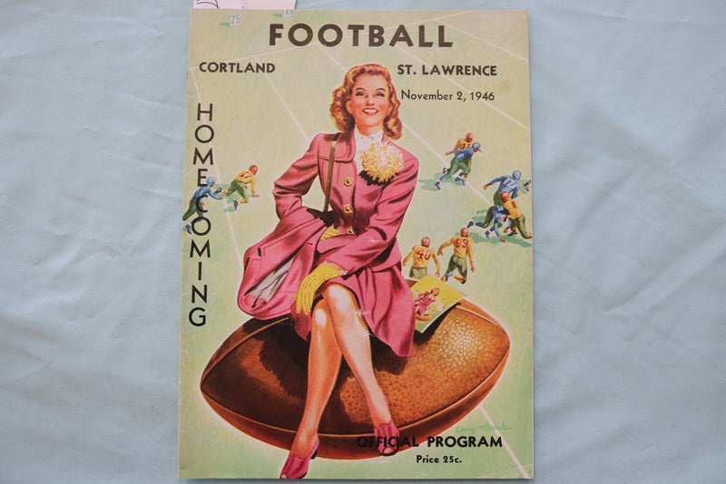 1946 NOVEMBER 2 ST. LAWRENCE VS. CORTLAND STATE FOOTBALL PROGRAM - K 3391