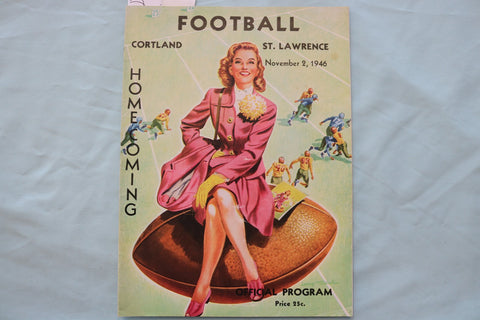 1946 NOVEMBER 2 ST. LAWRENCE VS. CORTLAND STATE FOOTBALL PROGRAM - K 3391