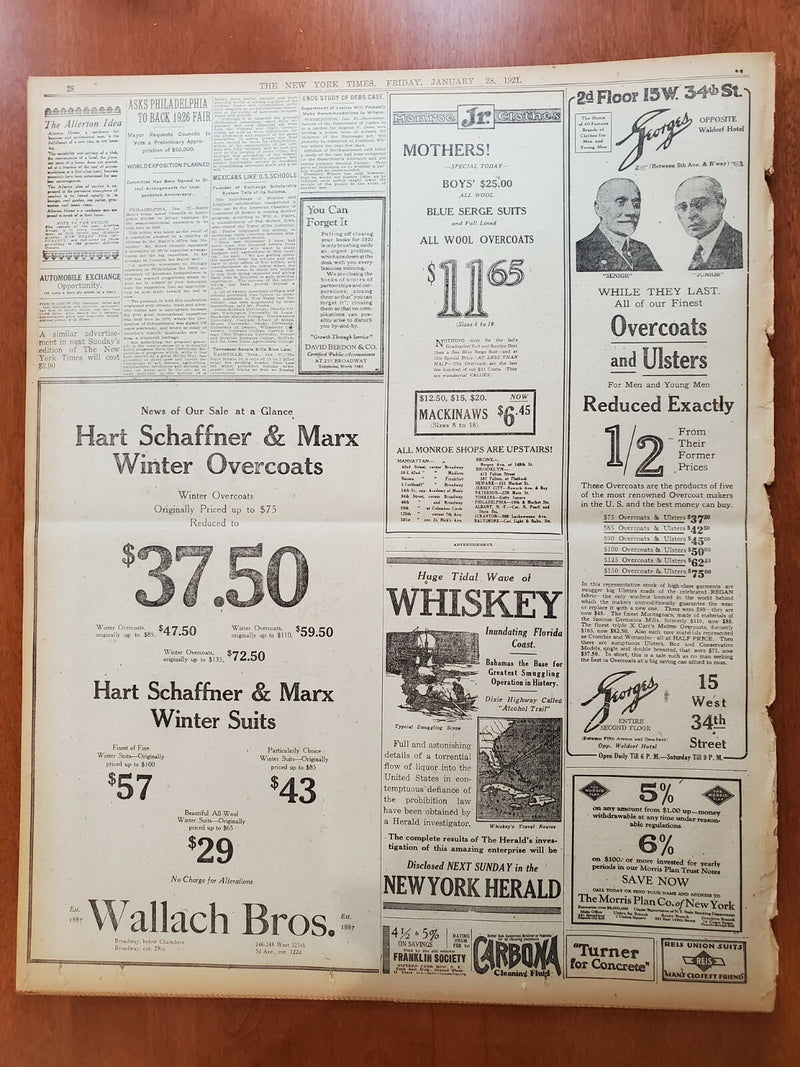 1921 JANUARY 28 NEW YORK TIMES - WHITMAN INQUIRY INDICTS 2 DETECTIVES - NT 8099