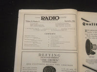 1931 SEPTEMBER RADIO MAGAZINE - THE NATIONAL TRADE MAGAZINE - B 433D