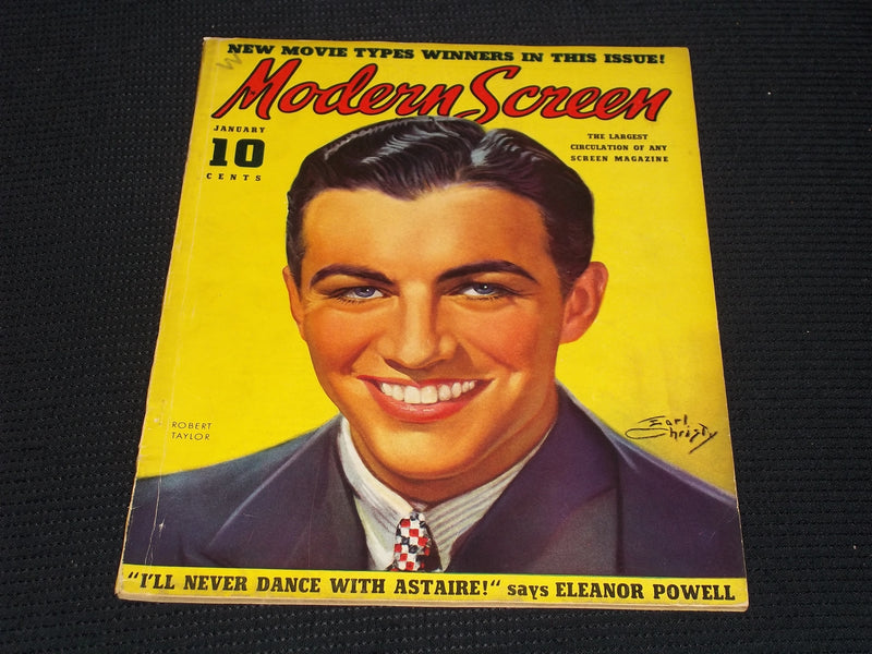 1937 JANUARY MODERN SCREEN MAGAZINE - ROBERT TAYLOR COVER - E 16868
