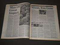 1994 APRIL 23 NEW YORK NEWSDAY NEWSPAPER - RICHARD M. NIXON 1913-1994 - NP 2594
