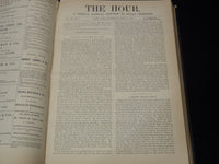 1883-1884 THE HOUR MAGAZINE BOUND VOLUME LOT OF 2 - NEW YORK - KD 3340K