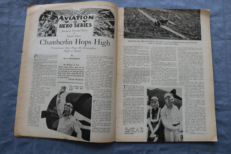 1936 NOVEMBER THE OPEN ROAD FOR BOYS MAGAZINE - WINNING FOOTBALL PLAYS- ST 5510F