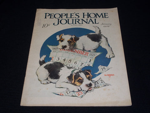 1929 JANUARY PEOPLE'S HOME JOURNAL MAGAZINE NICE ILLUSTRATED COVER ART - E 2791