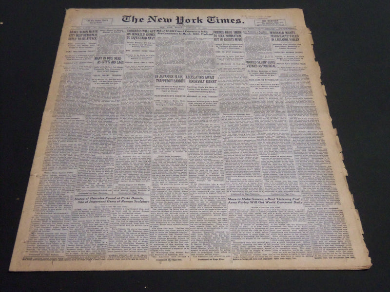 1932 JANUARY 11 NEW YORK TIMES - 3 PRISONERS IN INDIA FREED MY MOB - NT 6983