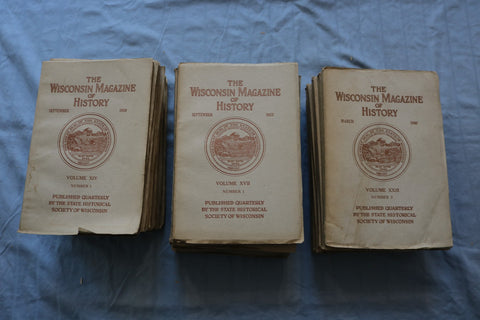 1930-1942 THE WISCONSIN MAGAZINE OF HISTORY - LOT OF 33 - O 3889