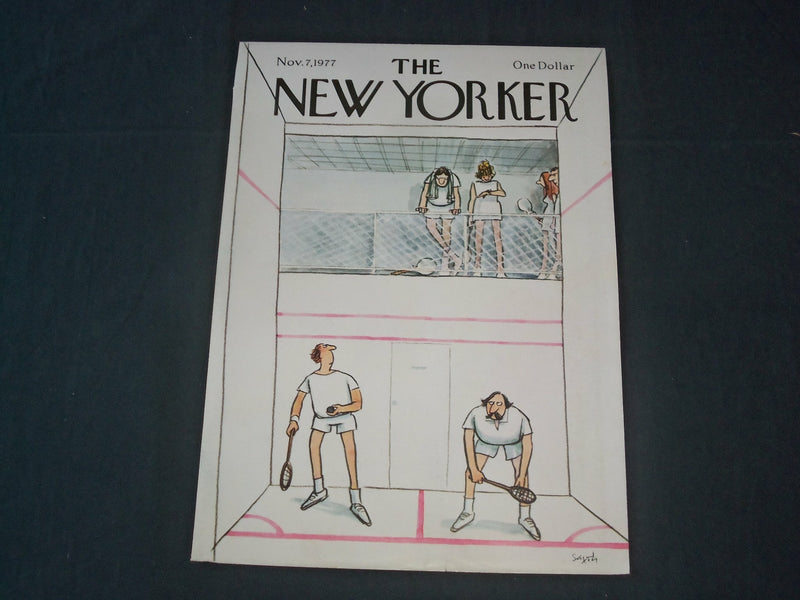 1977 NOVEMBER 7 NEW YORKER MAGAZINE FRONT COVER ONLY - GREAT ART FOR FRAMING
