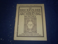 1908 OCTOBER THE BRICKBUILDER MAGAZINE - AN ARCHITECTURAL MONTHLY - ST 258K