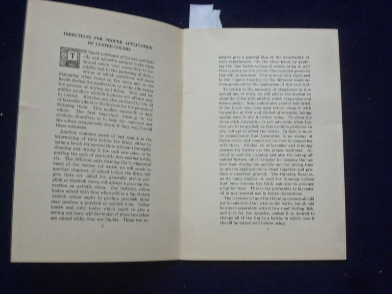 1940'S 100 LUSTRE COLORS EFFECTS BY D.M. CAMPANA SOFTCOVER BOOK - J 9611