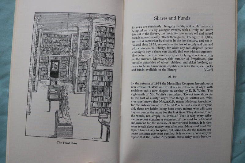 1973 A BOSTON ATHENAEUM ANTHOLOGY 1807-1972 - SOFTCOVER BOOK - K 2517