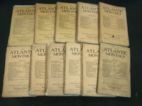 1905-1906 THE ATLANTIC MONTHLY MAGAZINE LOT 11 - STORIES & ARTICLES - WR 341Q