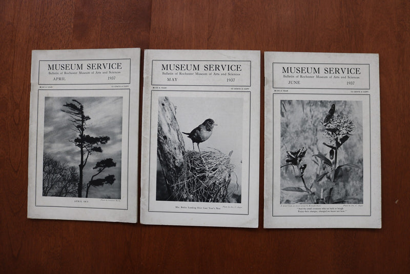 1936-1938 MUSEUM SERVICE ROCHESTER BULLETIN - LOT OF 15 - O 3915