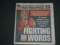 2019 OCTOBER 3 NEW YORK POST NEWSPAPER - TRUMP OPTIMISTIC IN IMPEACHMENT BATTLE