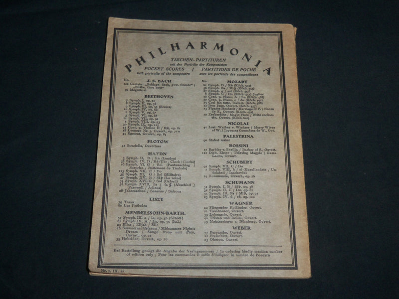 1923 ANLEITUNG ZUM PARTITURLESEN SOFTCOVER BOOK BY HANS GAL - J 6794
