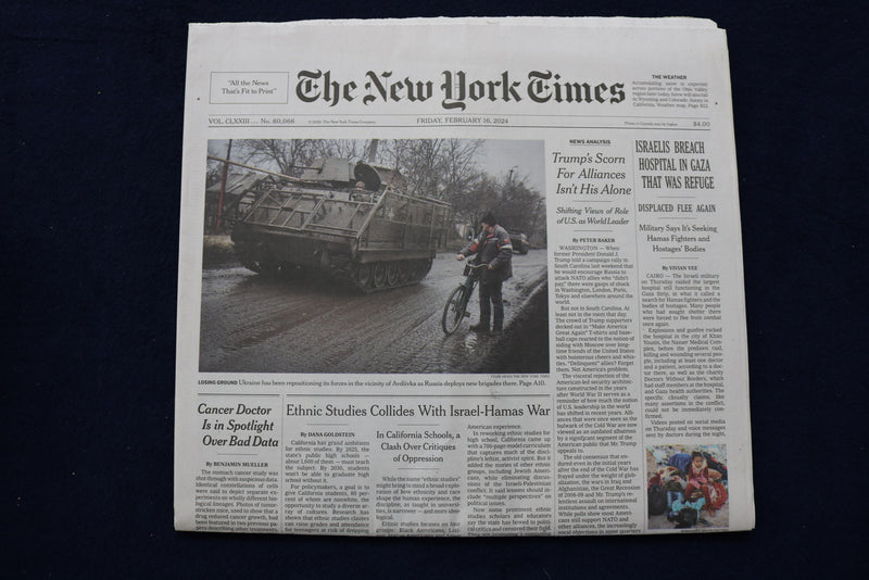 2024 FEB 16 NEW YORK TIMES - ISRAELIS BREACH HOSPITAL IN GAZA THAT WAS REFUGE