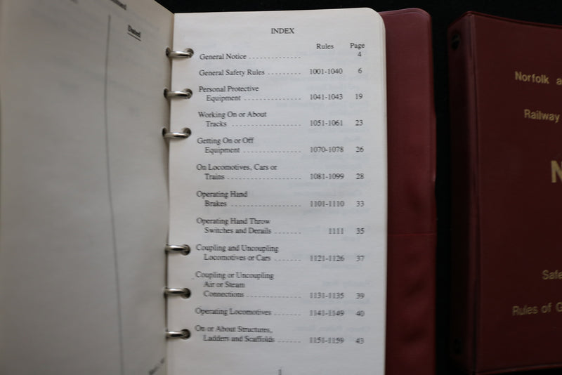 1960'S-1980'S NORFOLK AND WESTERN-SOUTHERN -SAFETY MANUALS - LOT OF 16 - O 3674
