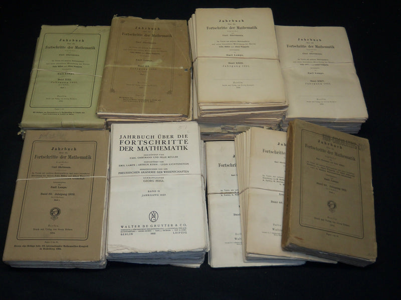 1890-1925 JAHRBUCH UBER DIE FORTSCHRITTE DER MATHEMATIK LOT OF 11 - WR 1062