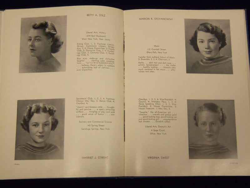 1938 EROMDIKS SKIDMORE COLLEGE YEARBOOK SARATOGA SPRINGS NEW YORK - YB 669