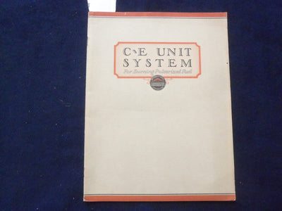 1926 C-E UNIT SYSTEM COMBUSTION ENGINEERING CATALOG - PULVERIZED FUEL - J 9411