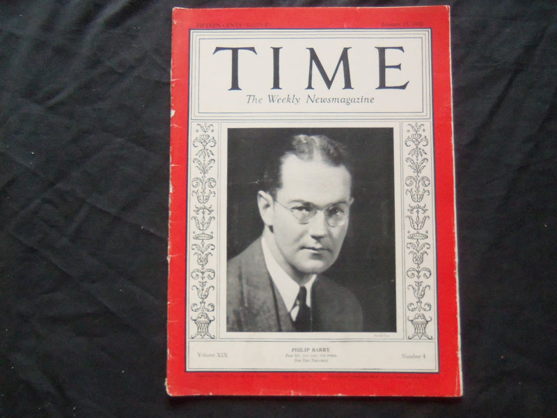 1932 JANUARY 25 TIME MAGAZINE - PHILIP BARRY - T 308