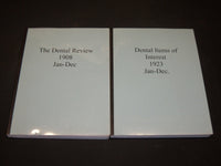 1908-1934 DENTAL REVIEW & ITEMS OF INTEREST BOUND VOLUME LOT OF 2 - WR 464B