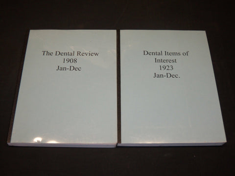 1908-1934 DENTAL REVIEW & ITEMS OF INTEREST BOUND VOLUME LOT OF 2 - WR 464B
