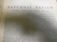 1880 SATURDAY REVIEW 2 BOUND VOLUMES - COMPLETE YR- PUBLISHED IN LONDON - R 1103
