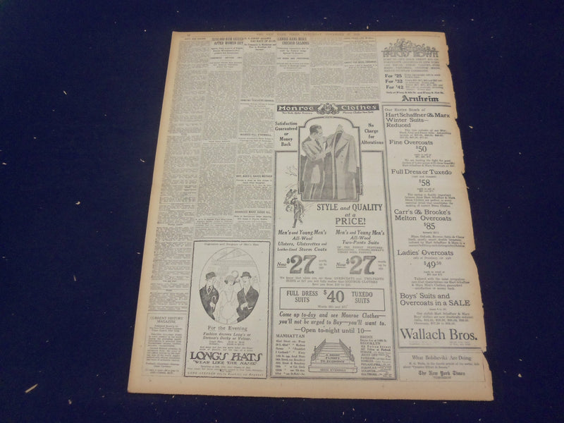 1920 NOVEMBER 27 NEW YORK TIMES - TOP OF MONT BLANC SLIDES OFF - NT 8459