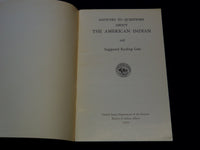 1963 ANSWERS TO QUESTIONS ABOUT THE AMERICAN INDIAN BOOK - J 7374
