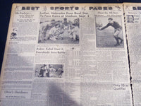 1941 AUGUST 12 CLEVELAND NEWS NEWSPAPER - CHICAGO LAKEFRONT IS 35 MILE - NT 7406