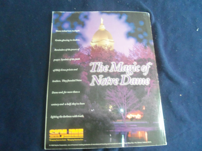 1998 NOVEMBER 21 FOOTBALL PROGRAM - UNIVERSITY OF NOTRE DAME VS LSU - SP 1213K