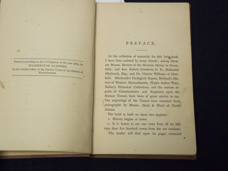 1870 FROM THE HUB TO THE HUDSON BOOK BY WASHINGTON GLADDEN - MASS. - K 2069