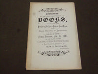 1884 FEBRUARY 15 W. O. DAVIE & COMAPNY CATALOG OF BOOKS AUCTION - J 5212