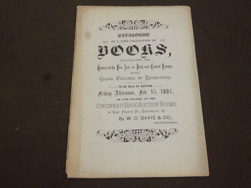 1884 FEBRUARY 15 W. O. DAVIE & COMAPNY CATALOG OF BOOKS AUCTION - J 5212