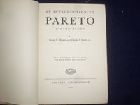 1934 INTRODUCTION TO PARETO HARDCOVER BOOK-HOMANS & CURTIS-1ST EDITION - KD 9202