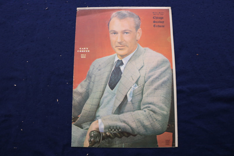 1944 APRIL 30 CHICAGO TRIBUNE MAGAZINE - GARY COOPER COVER - E 22809