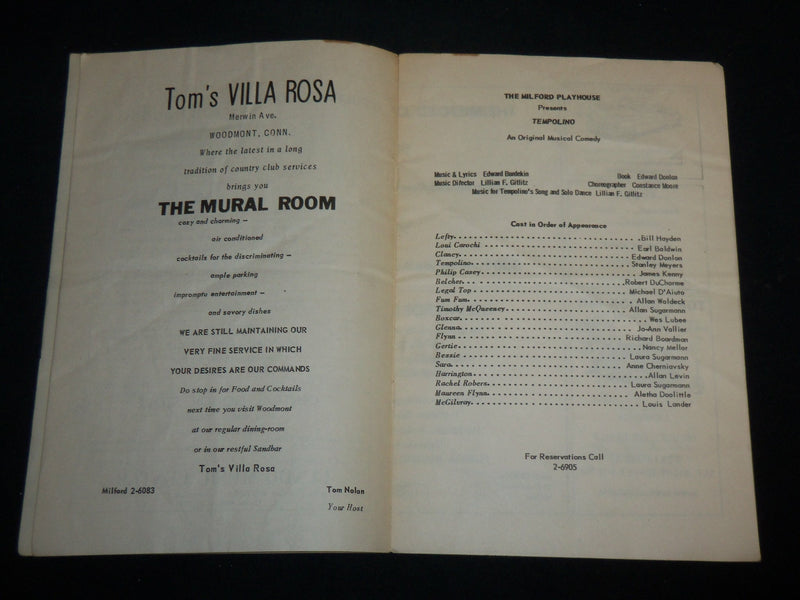 1952-1953 MILFORD PLAYHOUSE THEATRE PROGRAM LOT OF 3 - CONNECTICUT - J 6754